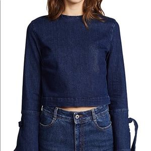 Denim shirt with fun sleeves